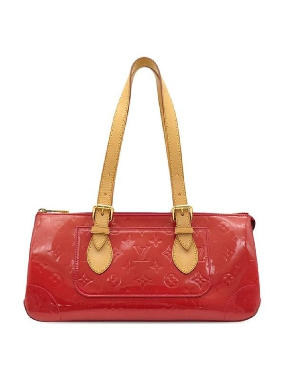 Louis Vuitton Shoulder Bag Rosewood Avenue Monogram Vernis Pomme D'amour Gold